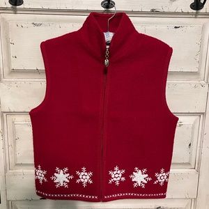 Eminent by Lisa Women's Red Wool Sweater Vest Size M